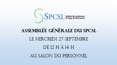 Assemblée générale du SPCSL